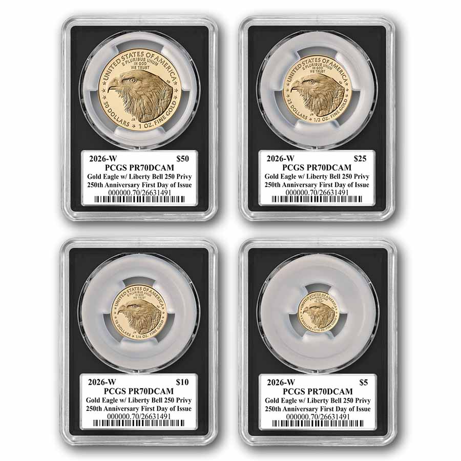 2026-W Proof Gold Eagle Set - Dual Date PR-70 PCGS (FDI, Black)