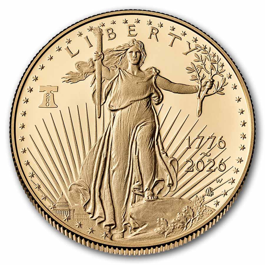 2026-W 1/10 oz Proof Gold Eagle Dual Date PR-70 PCGS (FS, 250th)