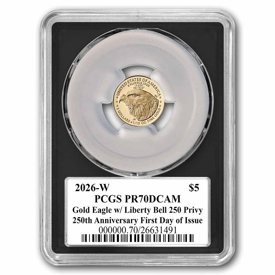 2026-W 1/10 oz Proof Gold Eagle Dual Date PR-70 PCGS (FDI, Black)