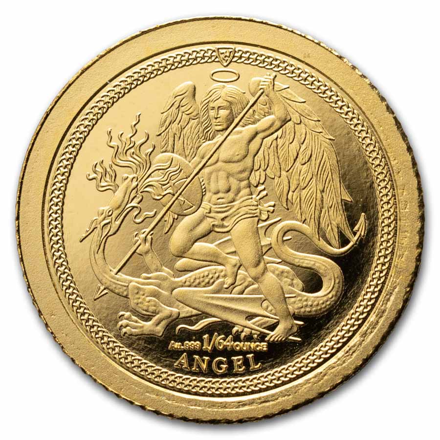 2026 Isle of Man 1/64 oz Gold Angel BU