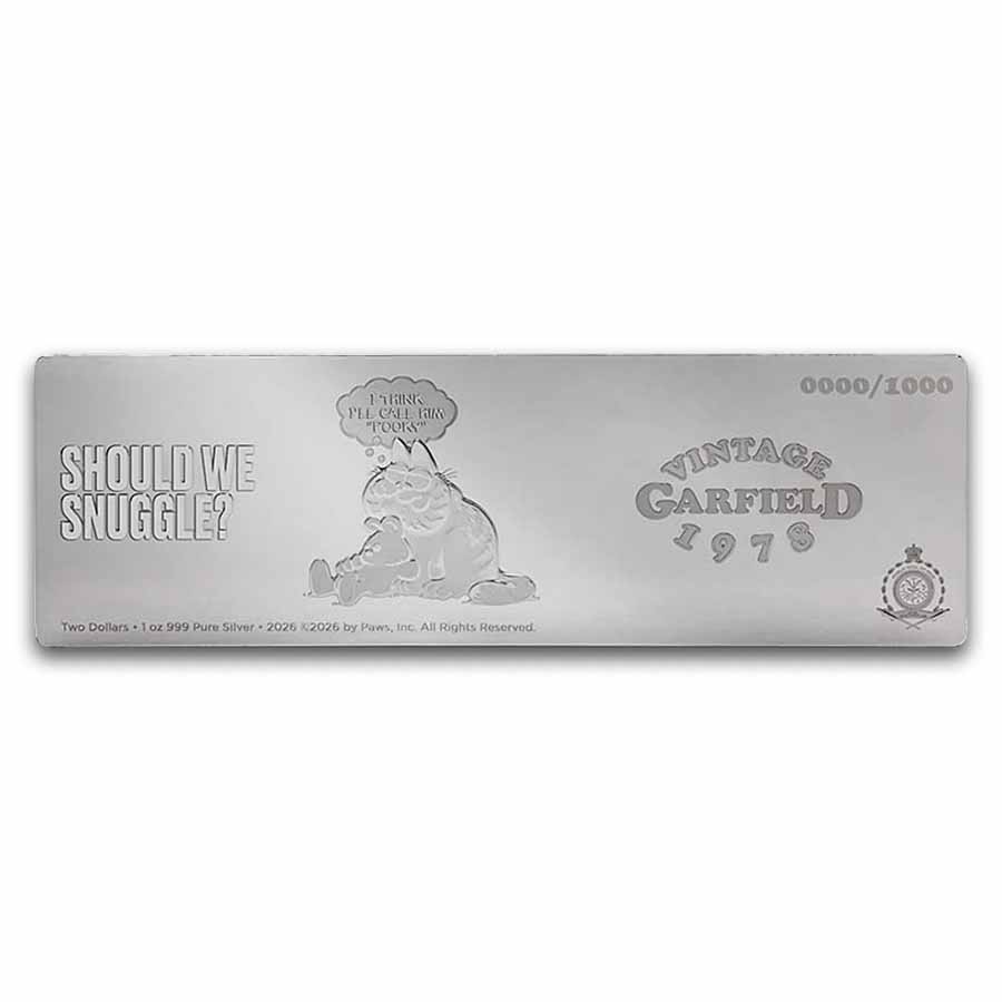 2026 Niue 1 oz Silver $2 Garfield Comics: Garfield & Pooky