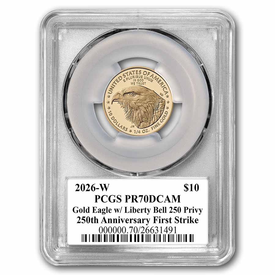 2026-W Proof 1/4 oz Gold Eagle Dual Date PR-70 PCGS (FS, 250th)