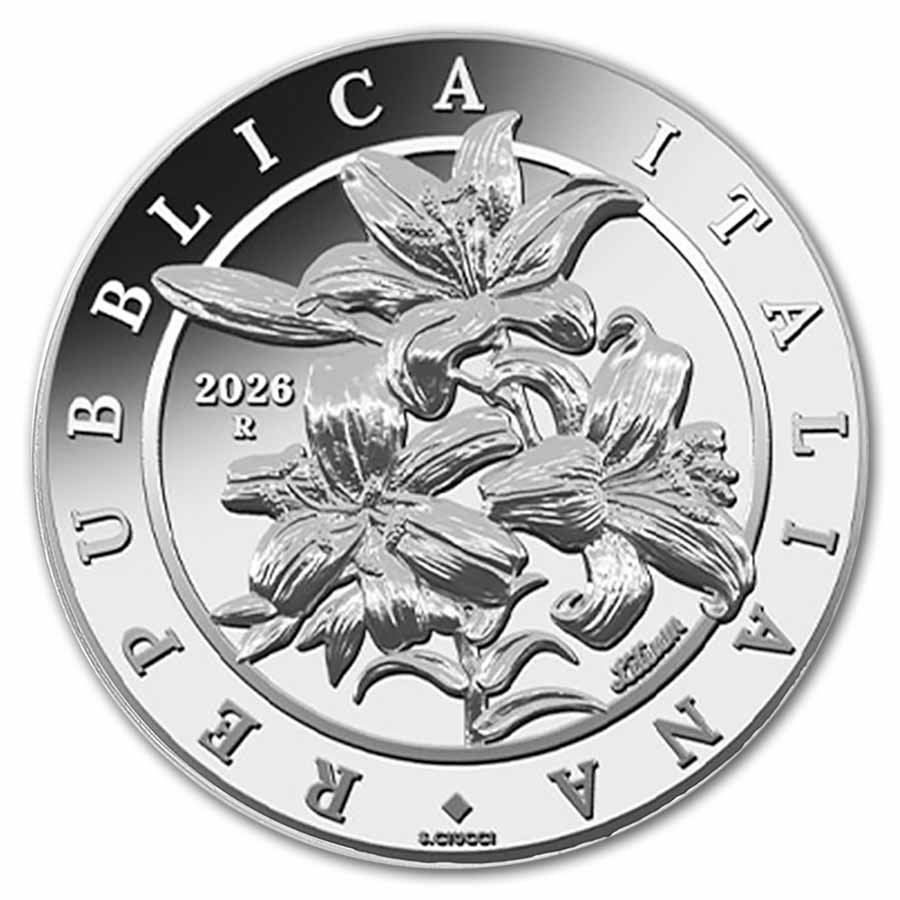 2026 Italy 1 oz Silver Flora & Fauna - The Lily MS-69 PCGS (FS)