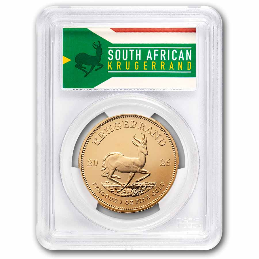 2026 South Africa 1 oz Gold Krugerrand MS-69 PCGS