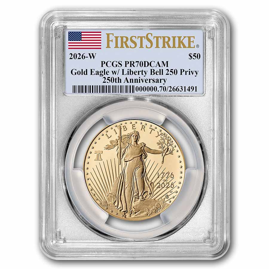 2026-W 1 oz Proof Gold Eagle Dual Date PR-70 PCGS (FS)