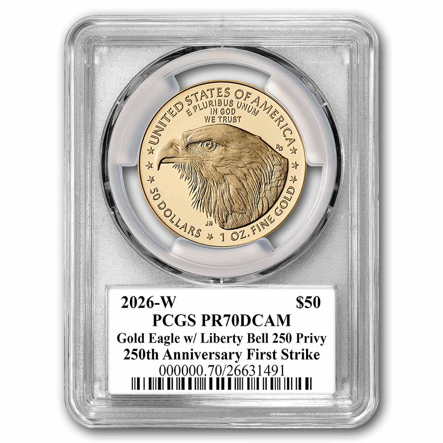 2026-W 1 oz Proof Gold Eagle Dual Date PR-70 PCGS (FS, 250th)
