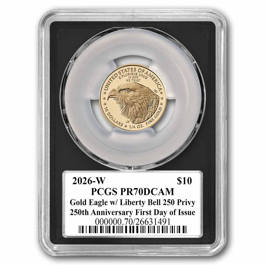 2026-W Proof 1/4 oz Gold Eagle Dual Date PR-70 PCGS (FDI, Black)