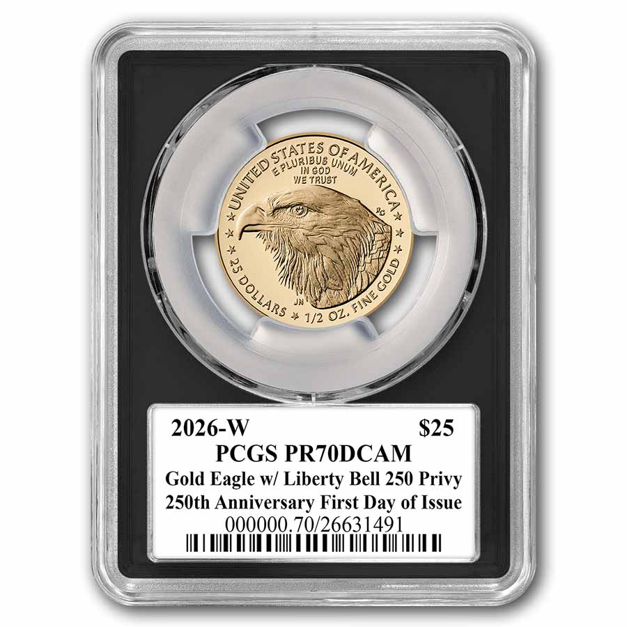 2026-W Proof 1/2 oz Gold Eagle Dual Date PR-70 PCGS (FDI, Black)
