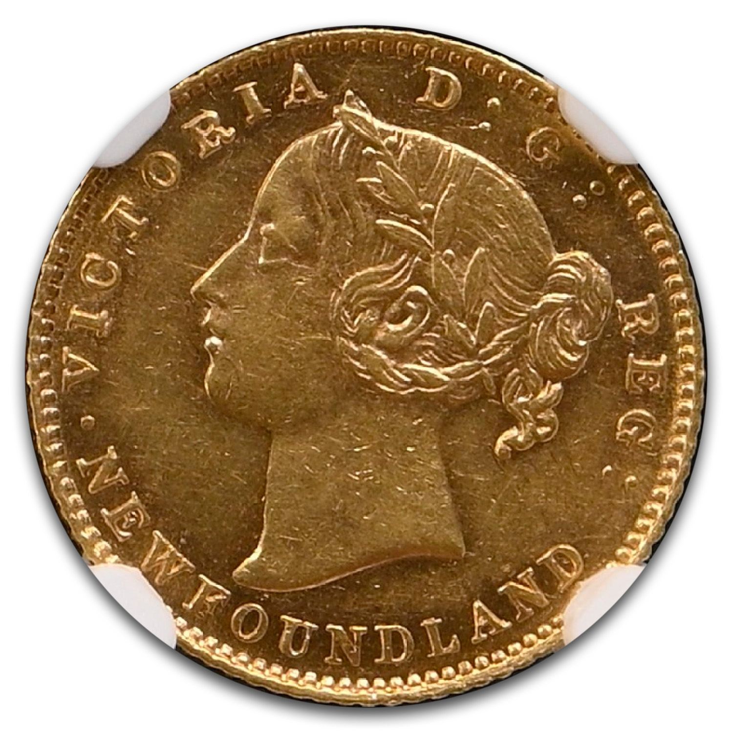 1880 Newfoundland Gold $2.00 AU-58 NGC