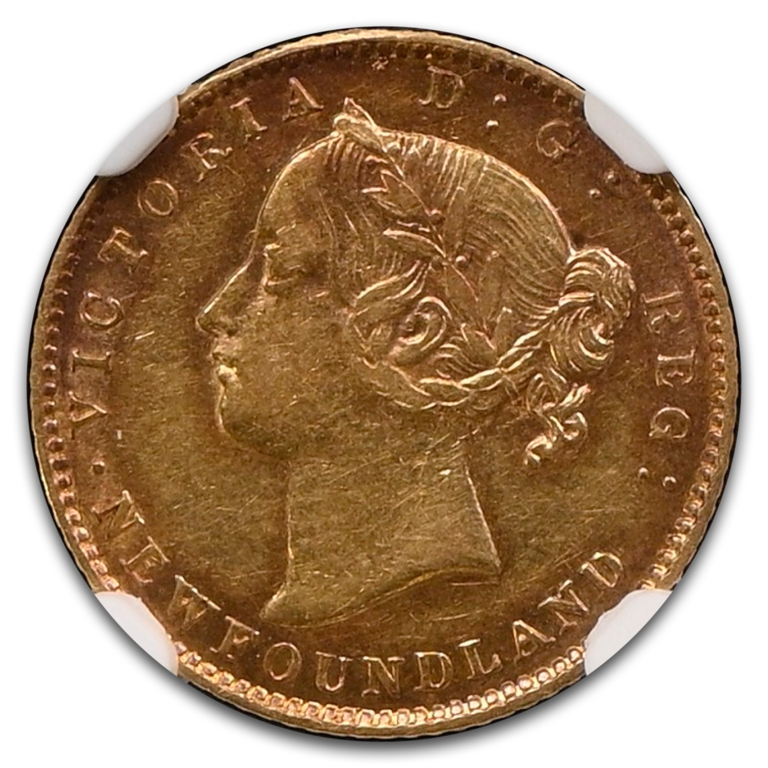 1881 Newfoundland Gold $2.00 AU-58 NGC