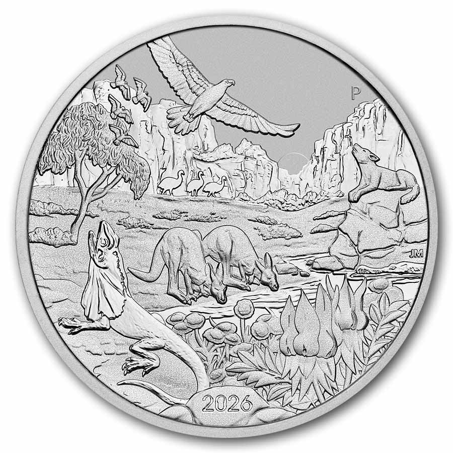 2026 Australia 1 oz Platinum Wonders of Australia- The Outback BU