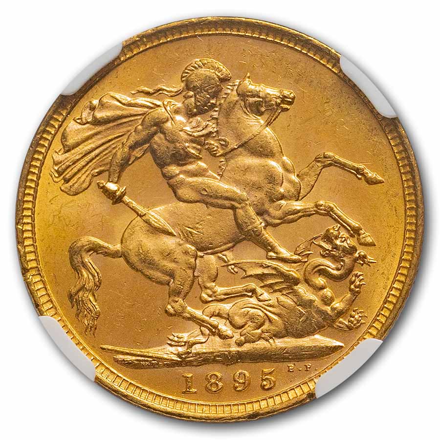 1895-M Australia Gold Sovereign Veil Head Victoria MS-63 NGC