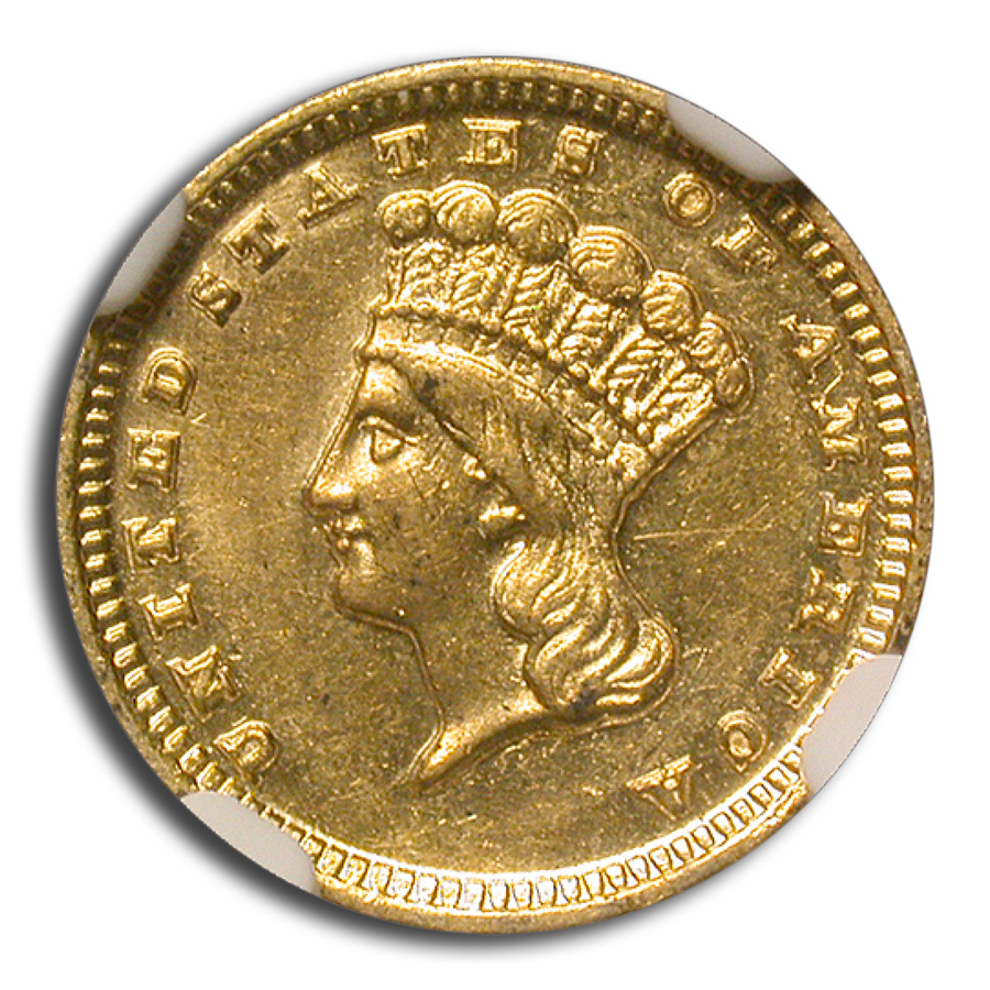 1859-D $1 Indian Head Gold Dollar AU-58 NGC CAC