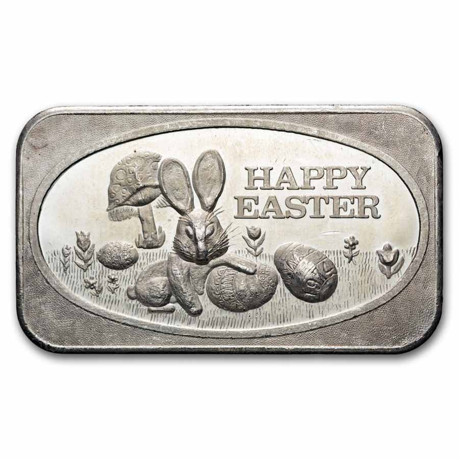 1 oz Silver Bar - Happy Easter (U.S. Silver Corporation)