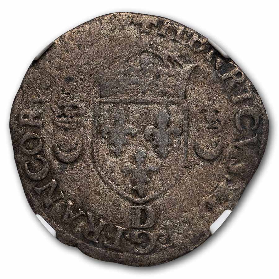 1553-D France BI Silver Douzan Henry II VF-20 NGC