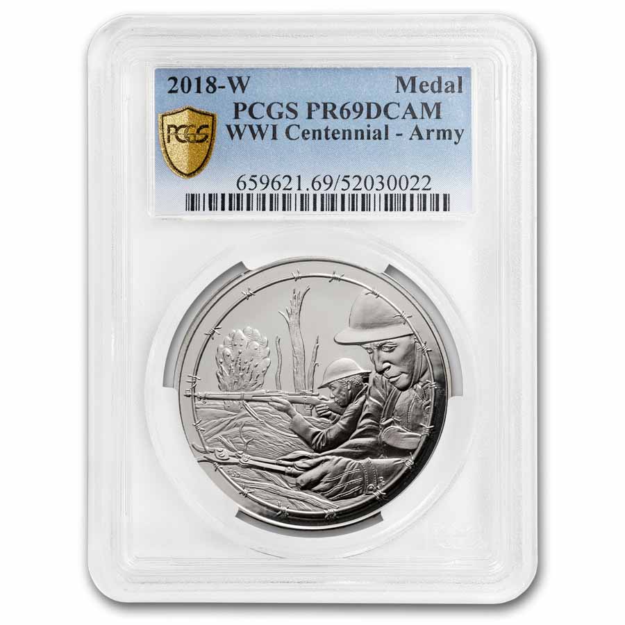 2018 World War I Centennial Silver Dollar Set PR-69 PCGS