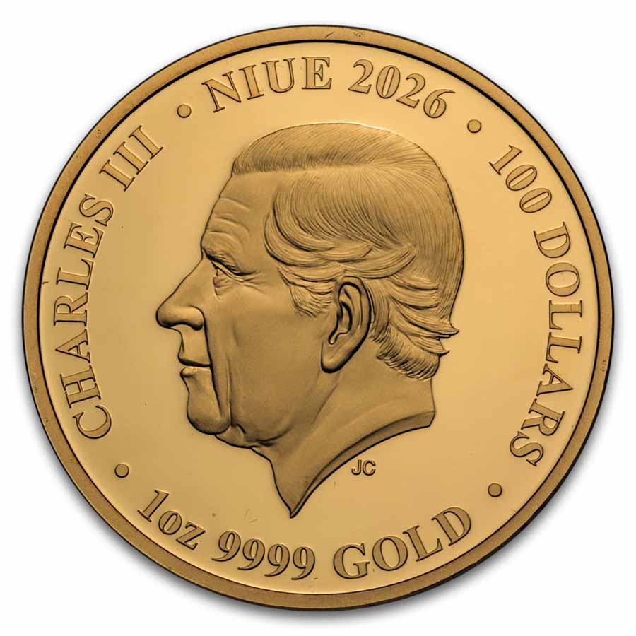 2026 Niue 1 oz Gold Proof Kookaburra (with Box & COA)