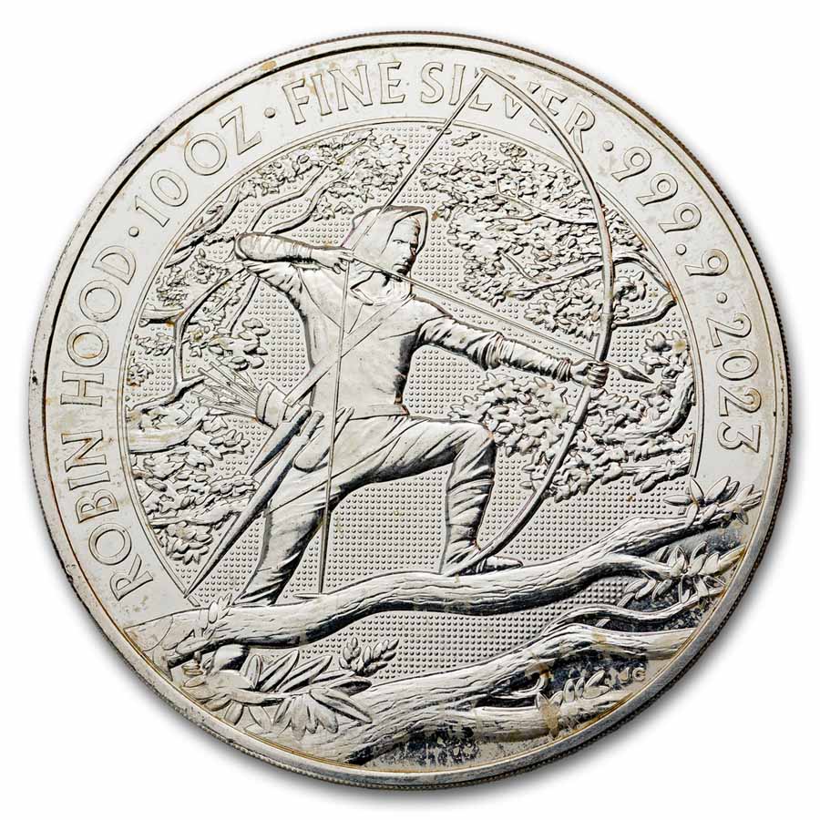 2023 GB 10 oz Silver Myths & Legends: Robin Hood BU (Off quality)