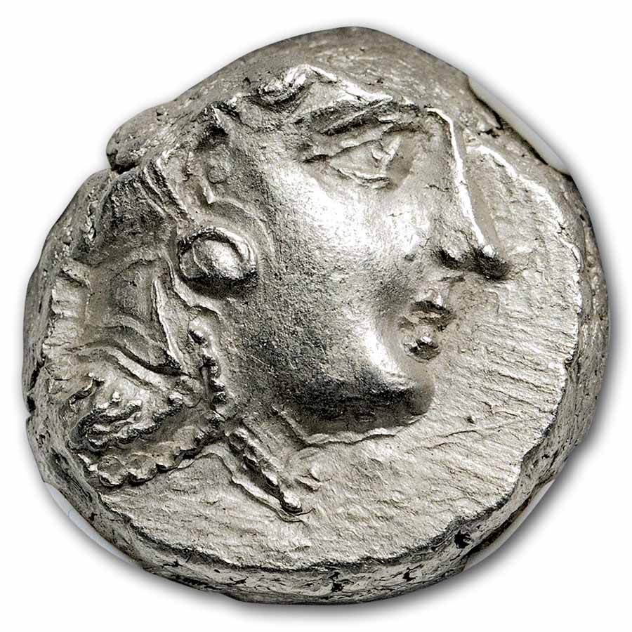Attica Athens Silver Tetradrachm Owl (353-294 BC) Ch AU NGC 3/3