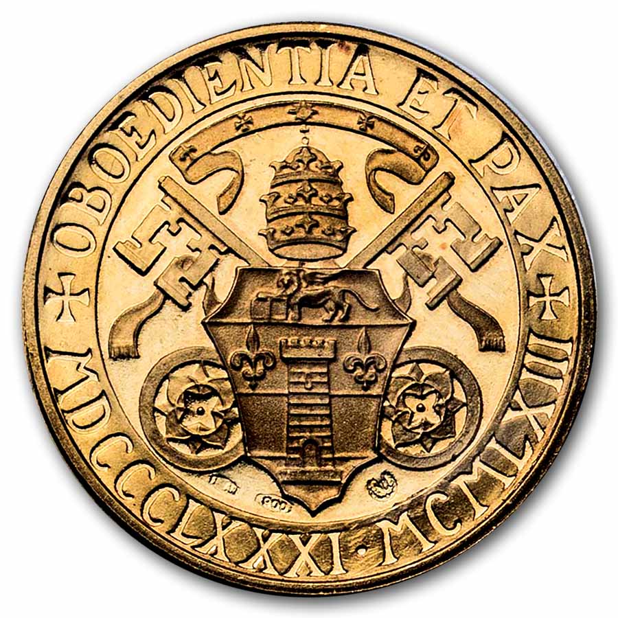 1963 Vatican City Gold Medal John XXIII BU