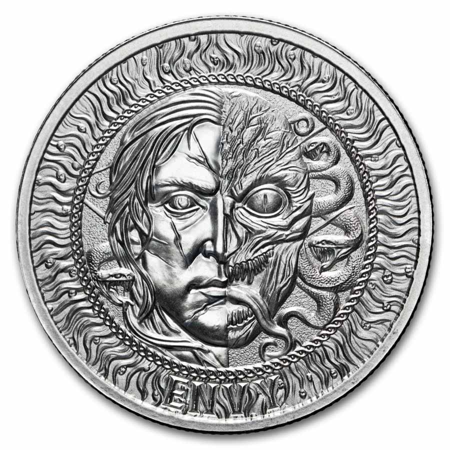 1 oz Silver Round - Envy (Seven Deadly Sins)