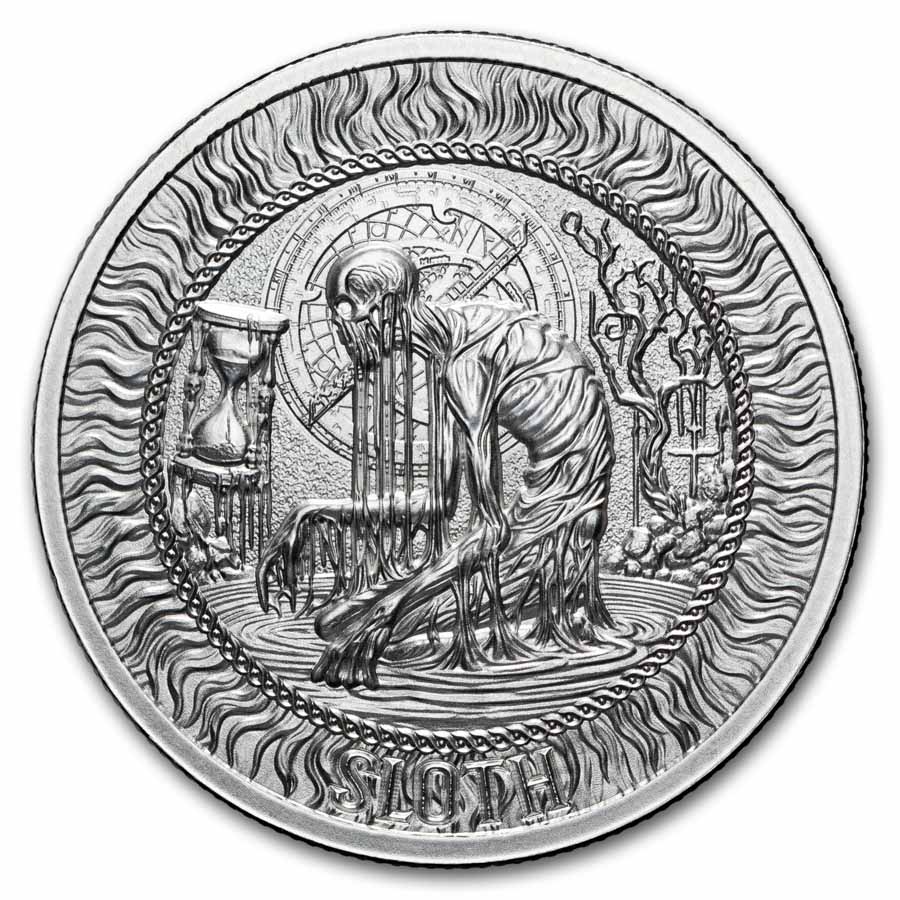 1 oz Silver Round - Sloth (Seven Deadly Sins)