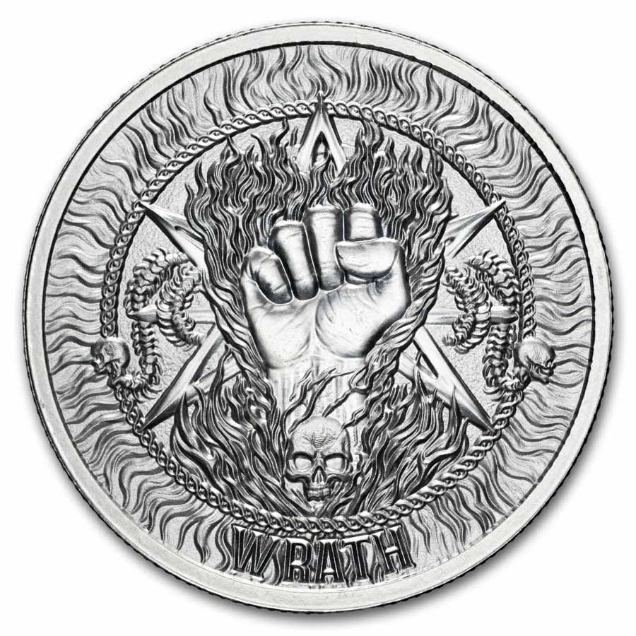 1 oz Silver Round - Wrath (Seven Deadly Sins)