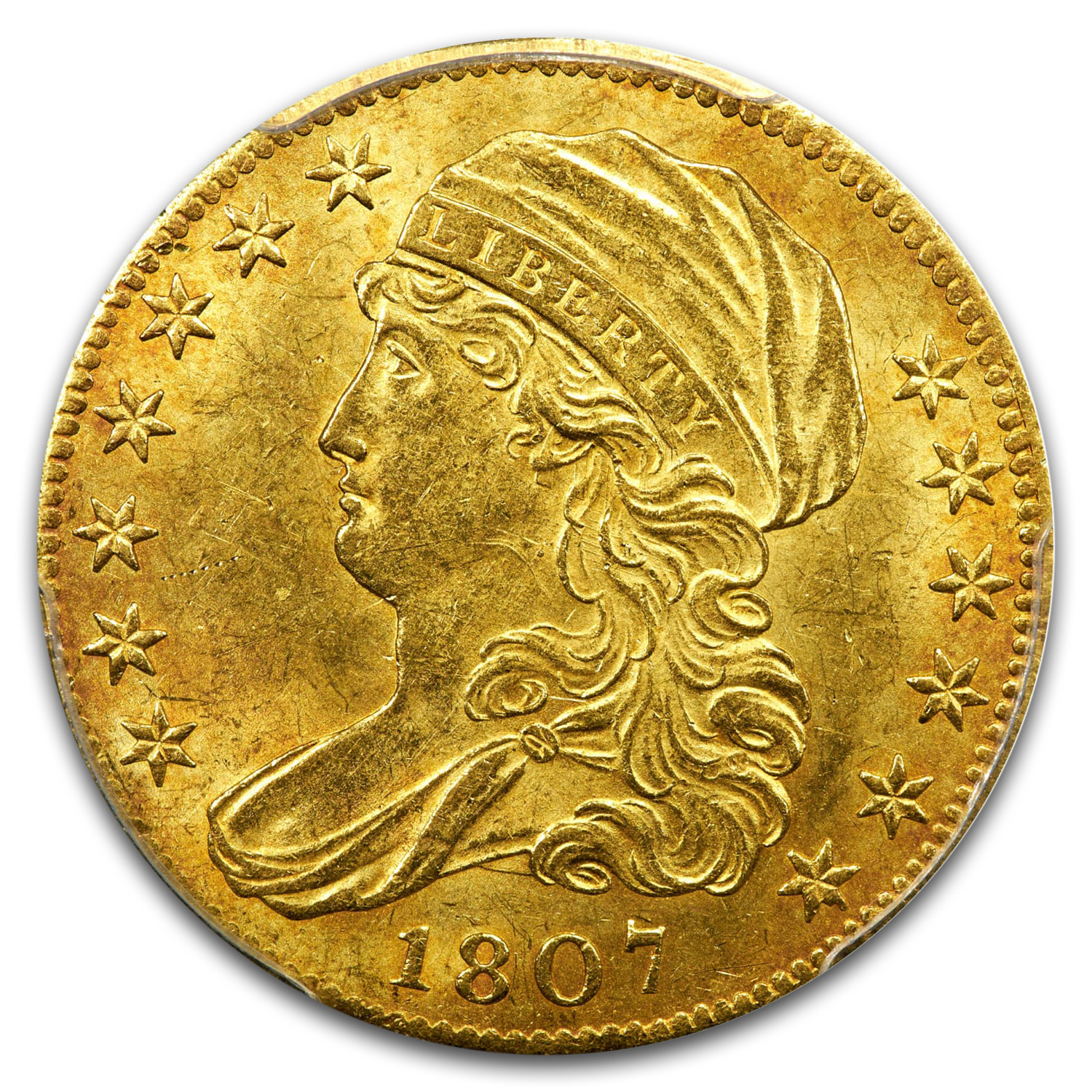 1807 $5 Capped Bust Gold Half Eagle MS-63 PCGS