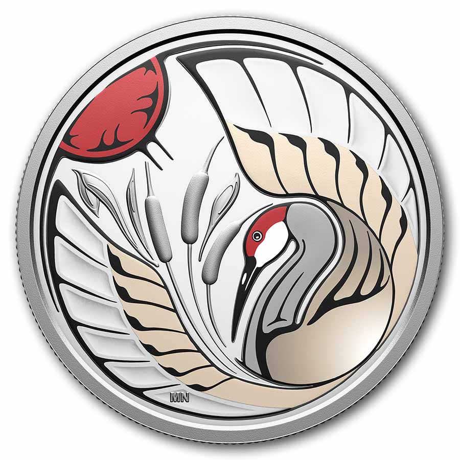 2026 Canada 1 oz Pf Silver $15 Clan Animals: Sandhill Crane