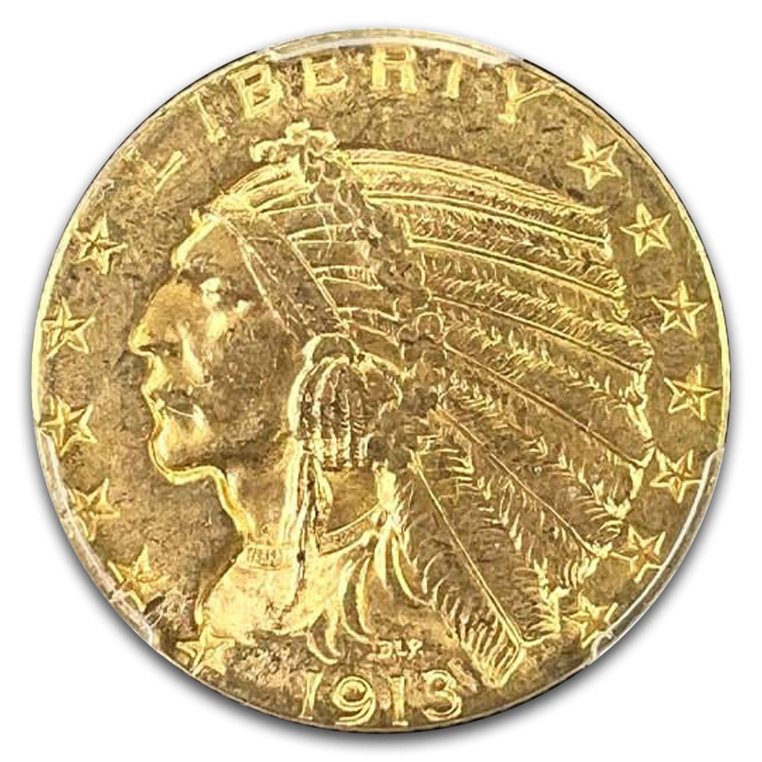 1913 $5 Indian Gold Half Eagle MS-63+ PCGS CAC