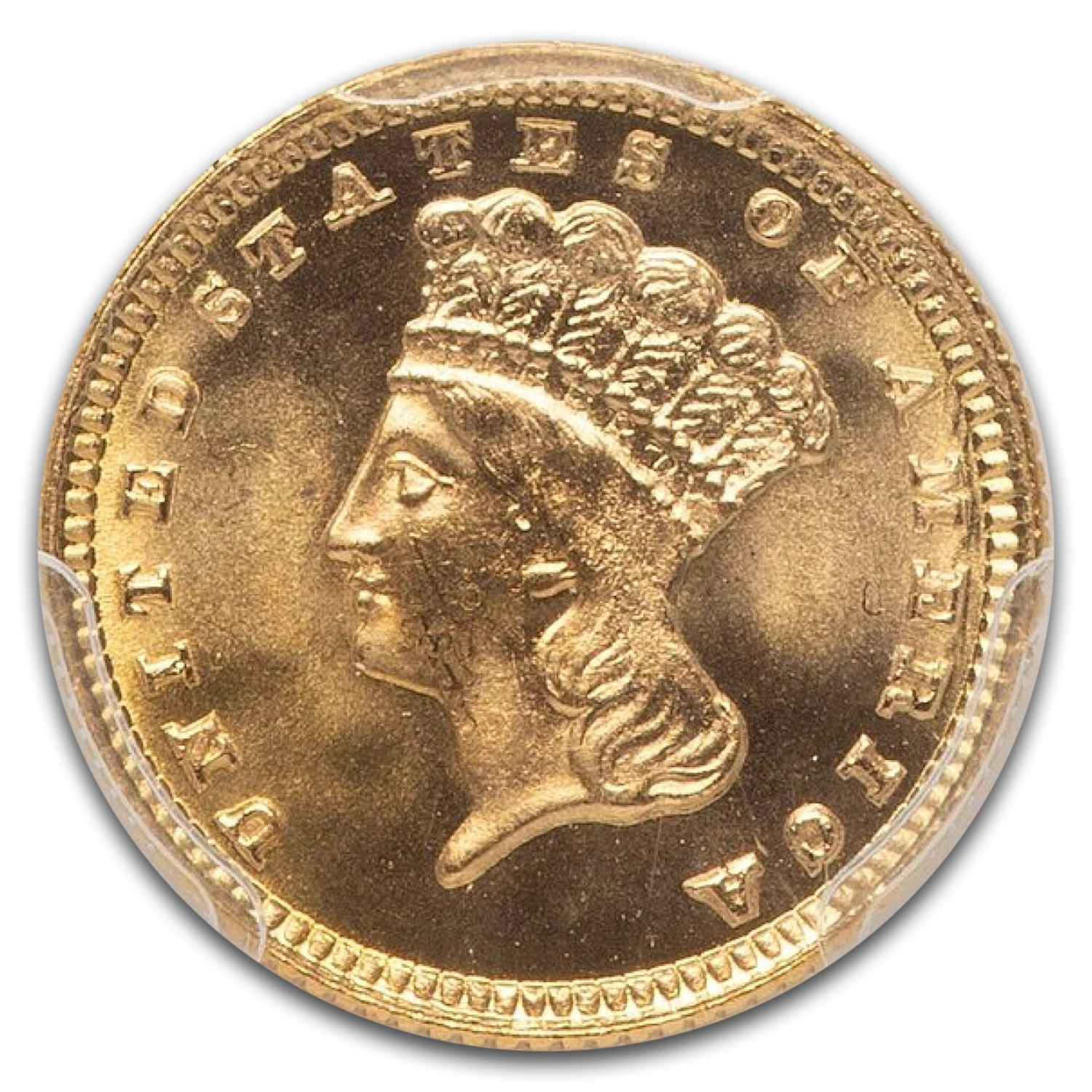 1882 $1 Indian Head Gold MS-68 PCGS