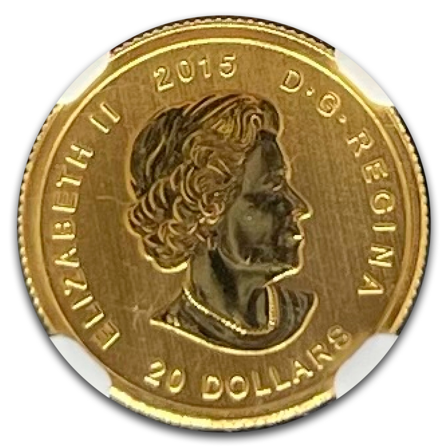 2015 Canada 1/10 oz Gold Howling Wolf .99999 BU MS-69 NGC FDI