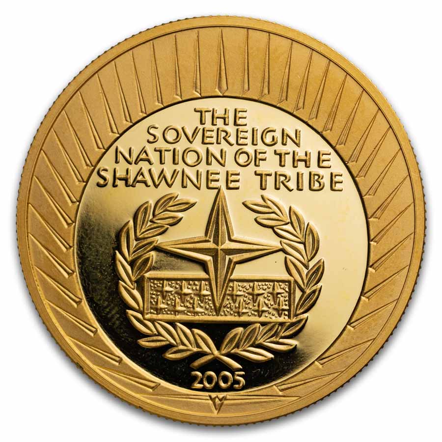 1 oz Gold Round - 2005 Proof $100 Shawnee Tribe (Capsule Only)