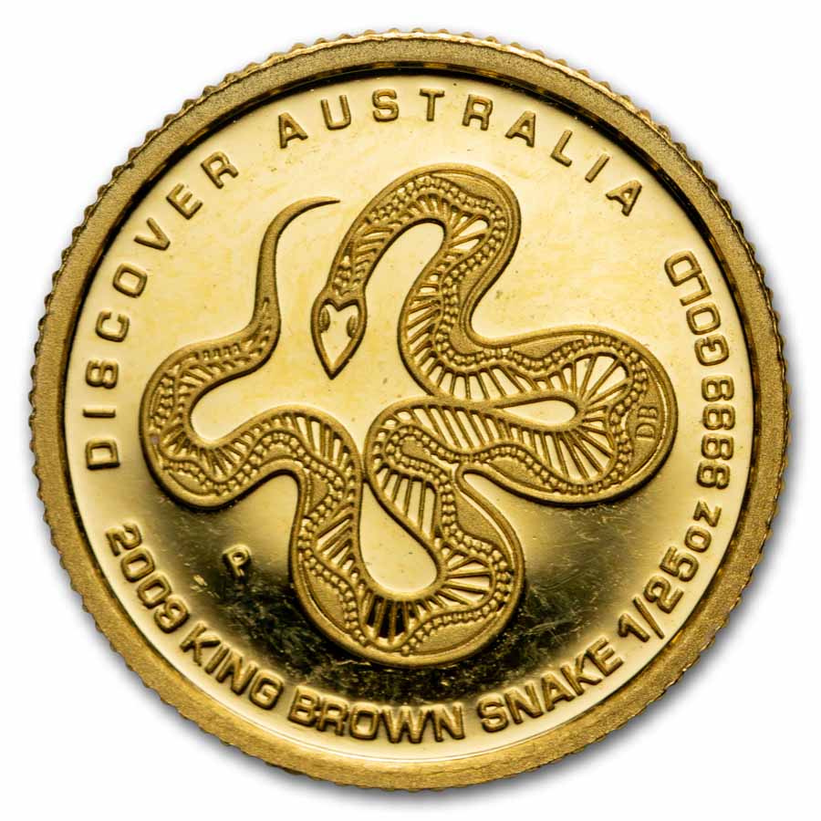 2009 AUS 1/25 oz Gold Discover Australia Series Snake (Coin only)