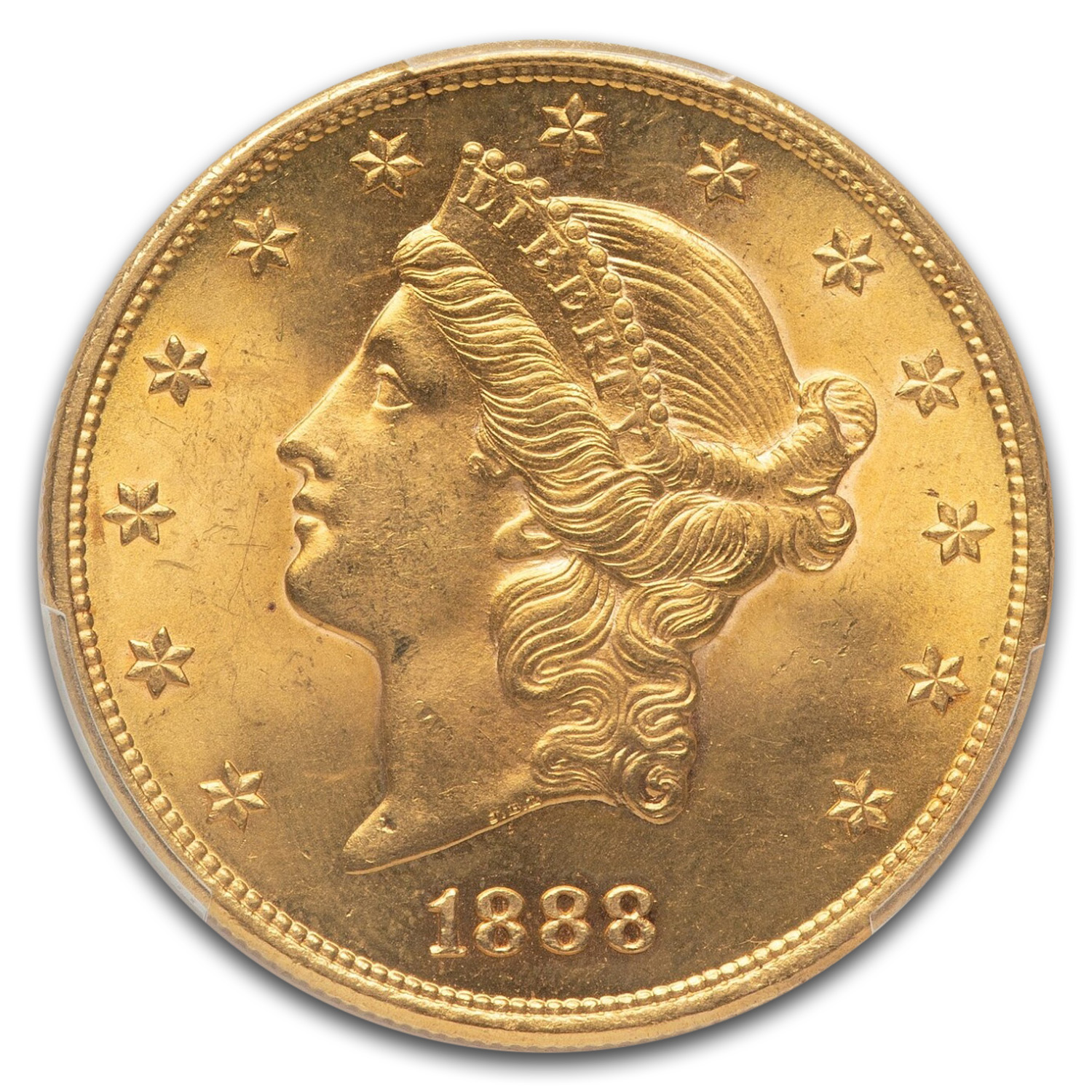 1888 $20 Liberty Gold Double Eagle MS-64 PCGS