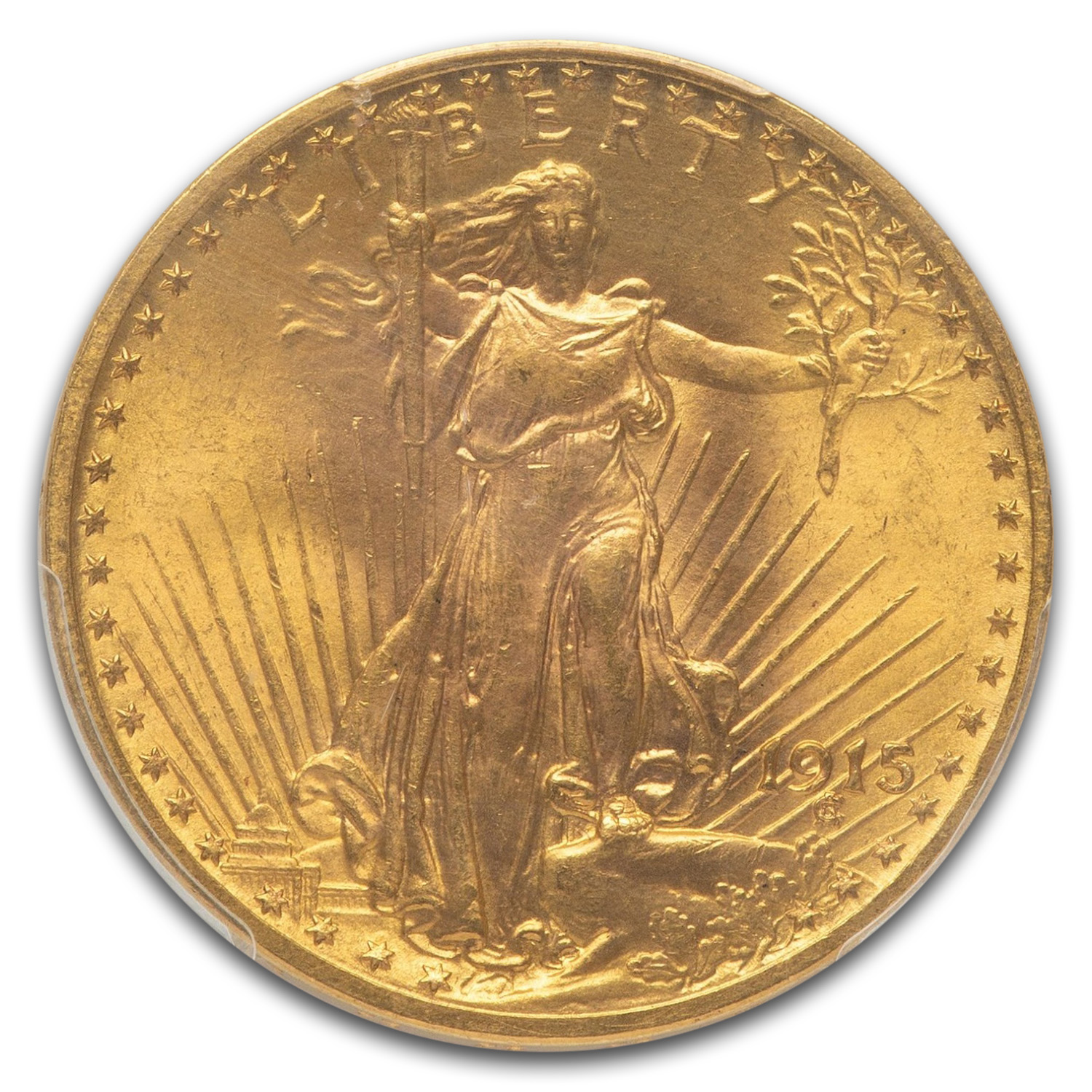 1915 $20 St Gaudens Gold Double Eagle MS-65 PCGS