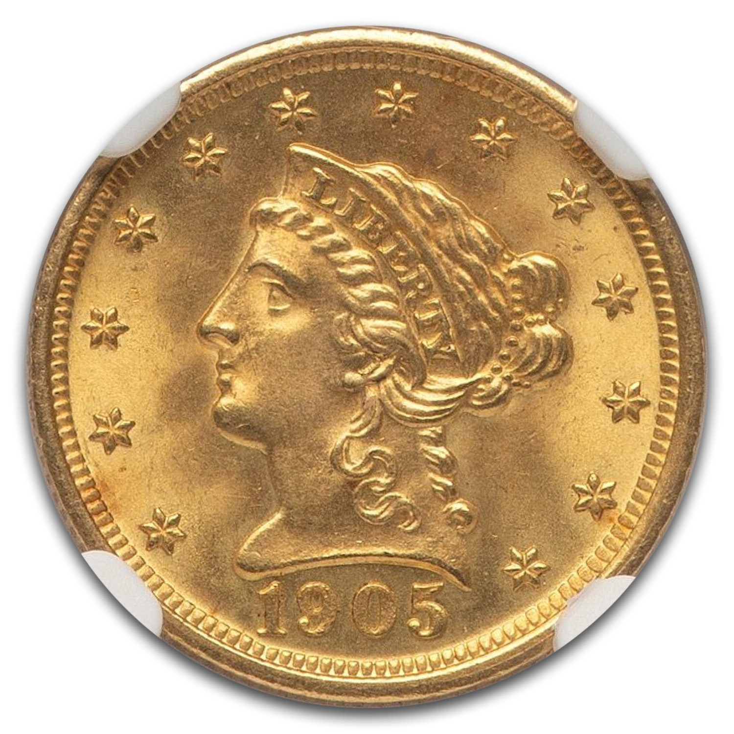 1905 $2.50 Liberty Gold Quarter Eagle MS-65+ NGC