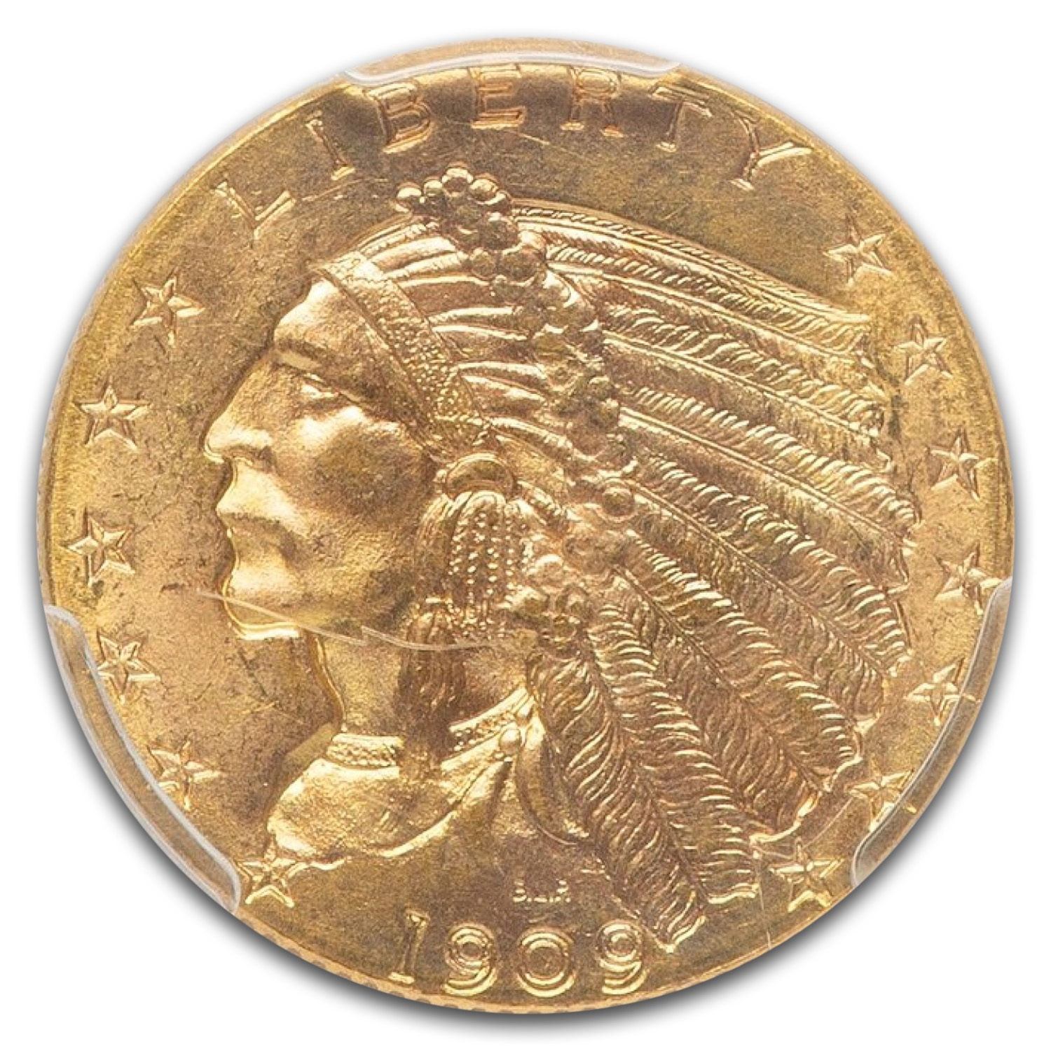 1909 $2.50 Indian Gold Quarter Eagle MS-66+ PCGS