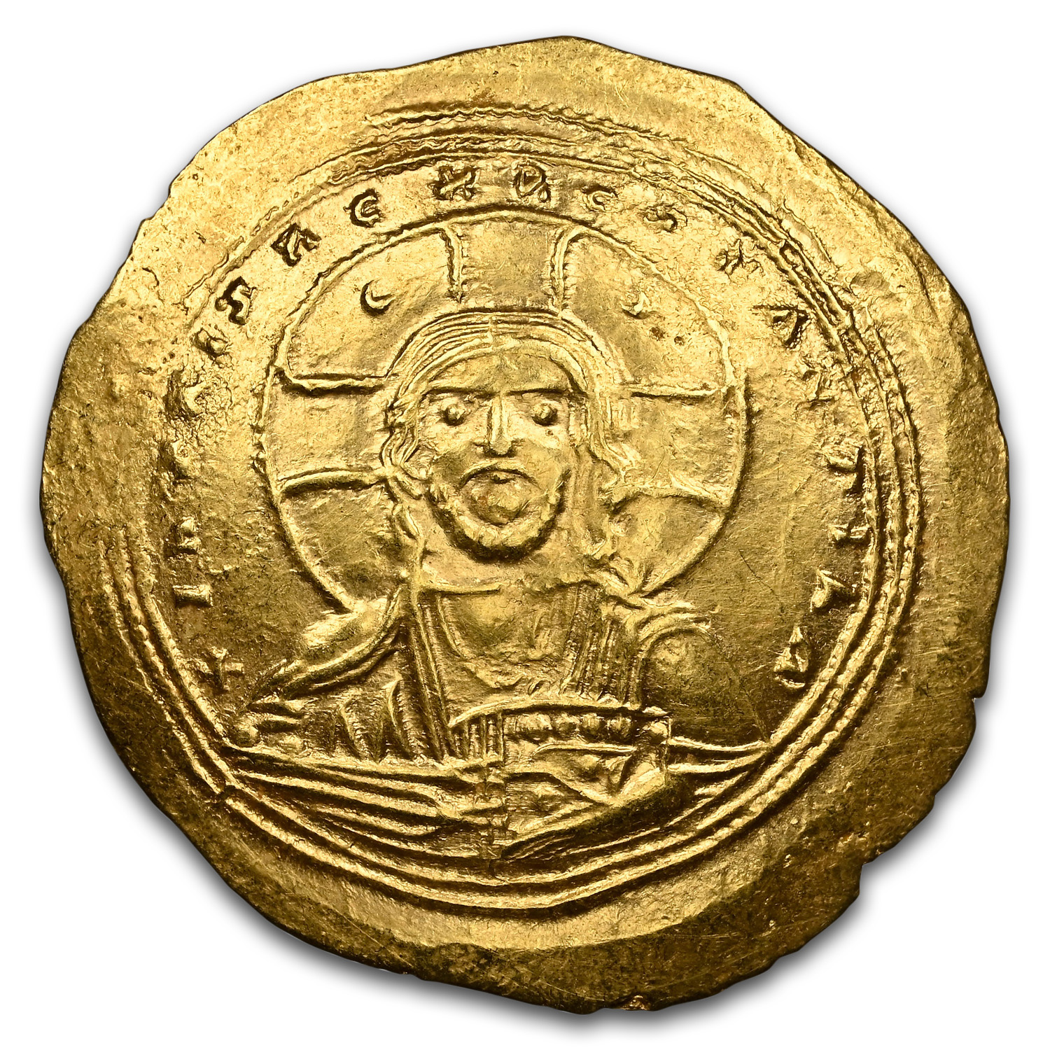 Byzantine AV Hist. Nomisma Const. IX (1042-55 AD) AU NGC (4/4)