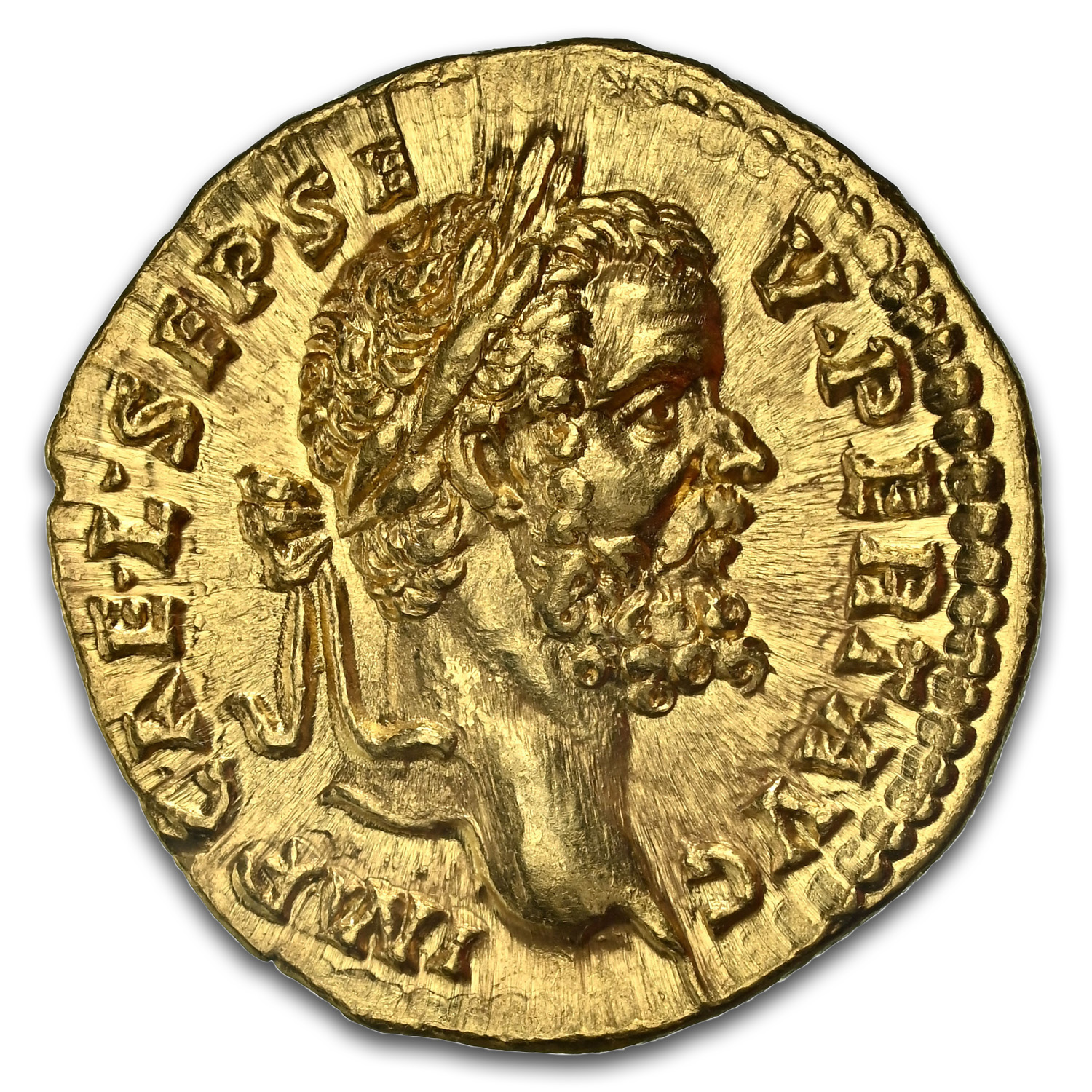 Roman AV Aureus Septimus Severus (193-211 AD) Ch AU NGC (5/5)