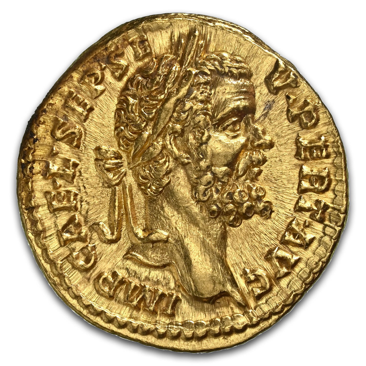 Roman AV Aureus Septimus Severus (193-211 AD) Ch AU* NGC (5/5)