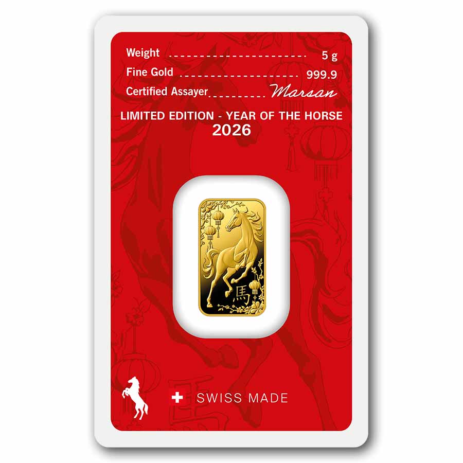 2026 5g Gold Bar - Argor-Heraeus Year of the Horse (In Assay)