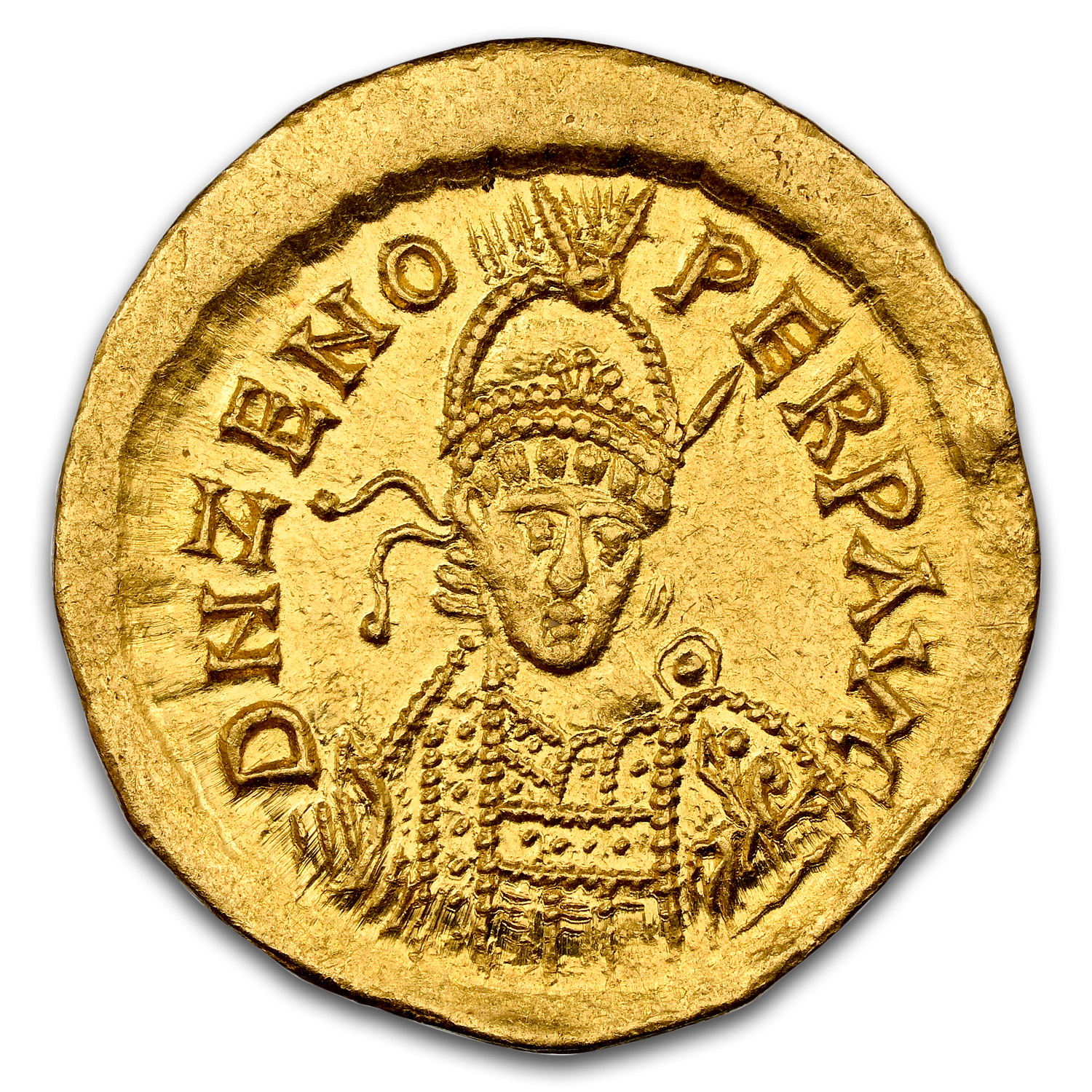 Ostrogoths Gold Solidus Theoderic (493-526 AD) MS* NGC (5/4)