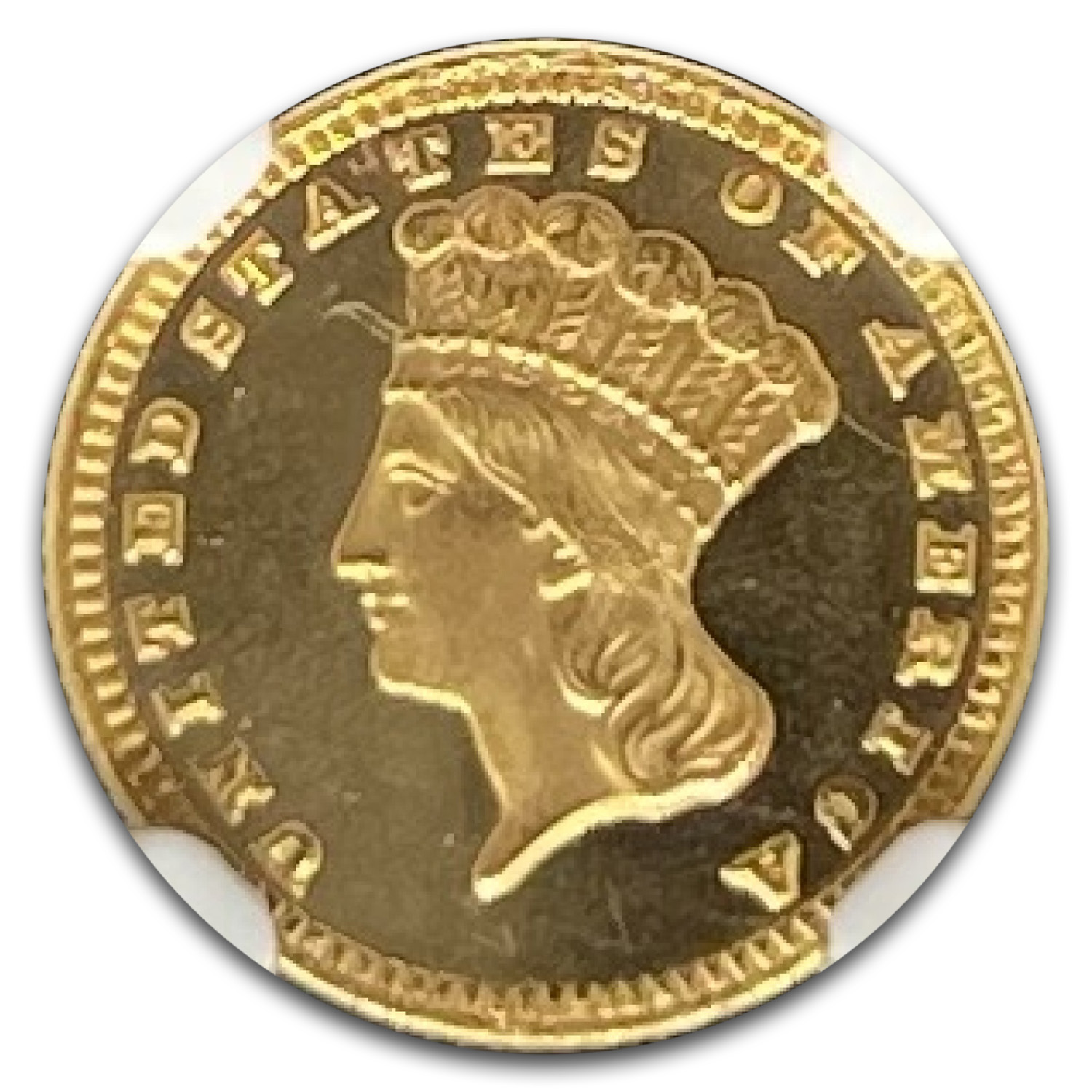 1885 $1 Indian Head Gold MS-66 NGC (DPL)