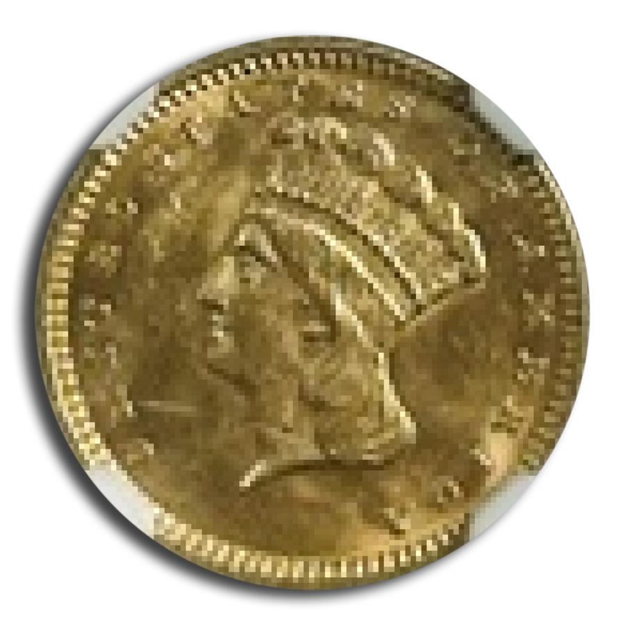 1874 $1 Liberty Head Gold MS-63 NGC