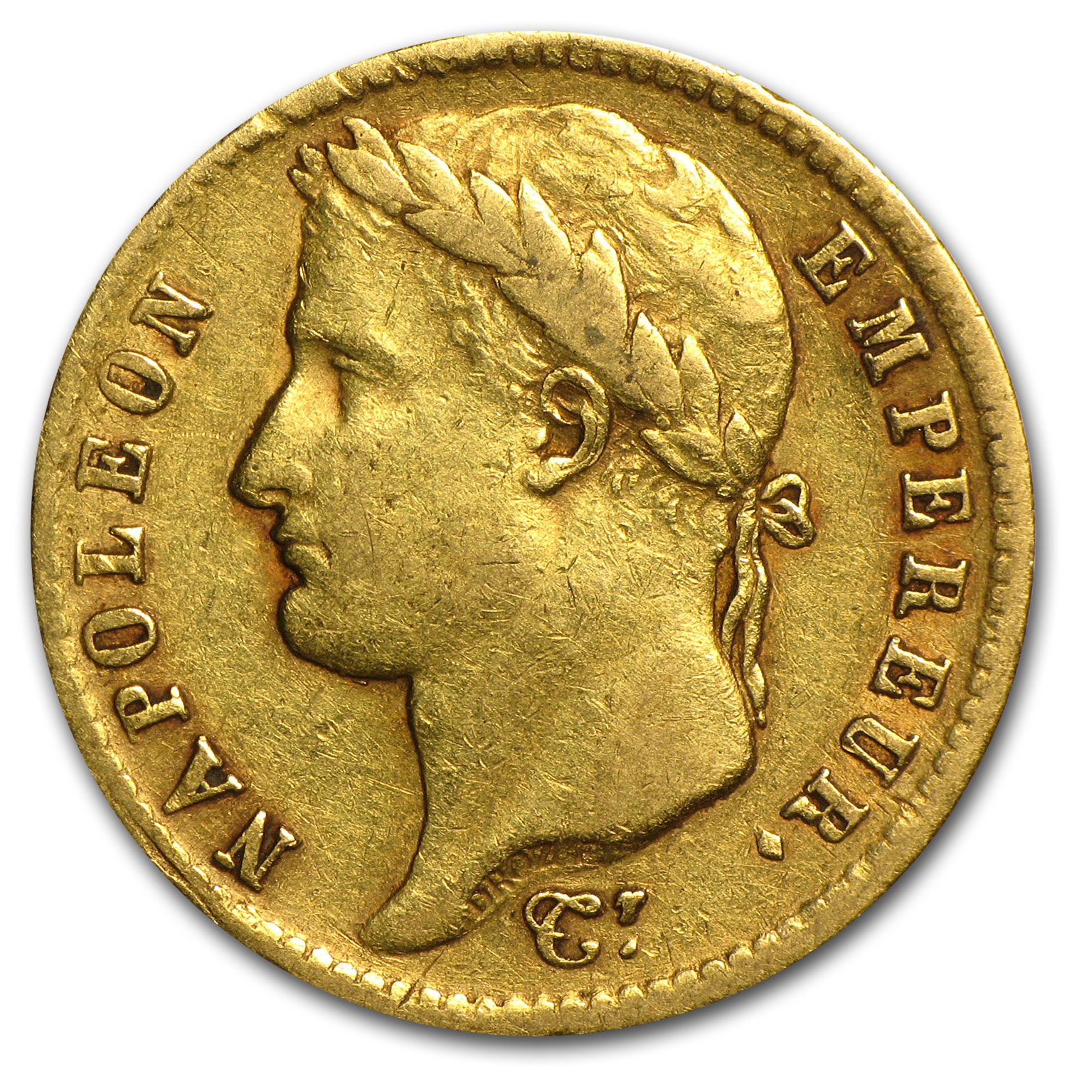 1807-1815 France Gold 20 Francs Napoleon I Avg Circ