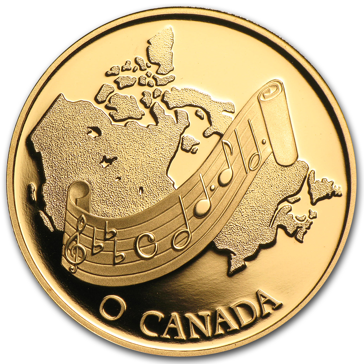 1981 Canada 1/2 oz Proof Gold $100 National Anthem: O Canada!