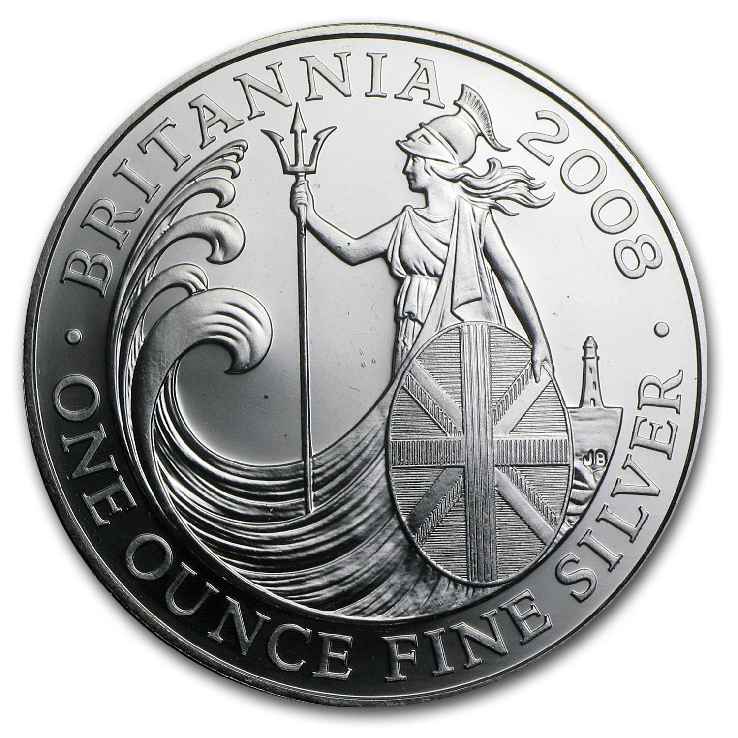 2008 Great Britain 1 oz Silver Britannia (Abrasions)