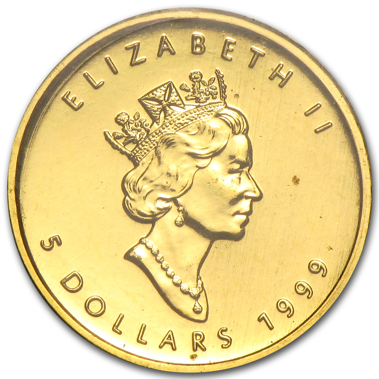 1999 Canada 1/10 oz Gold Maple Leaf BU (20 Years ANS Privy)