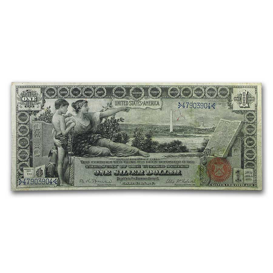 1896 $1.00 Silver Certificate Educational Note Ch VF (Fr#224)